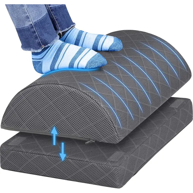 CushZone Under-Desk Foot Rest — Gray