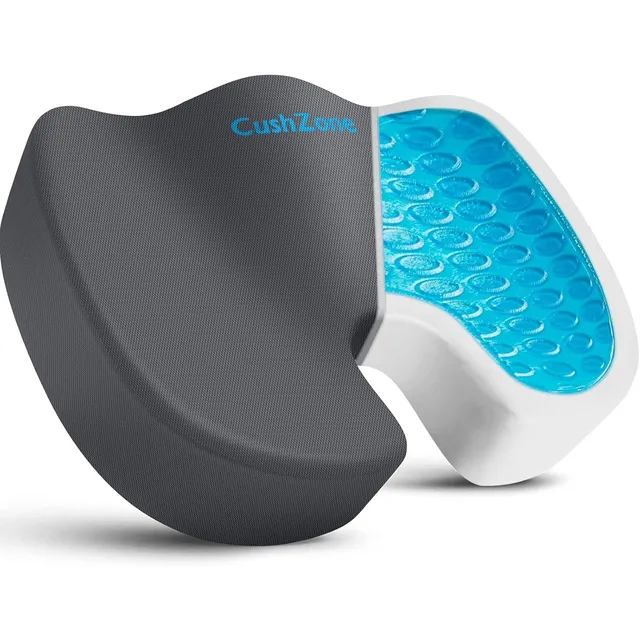 CushZone Gel Seat Cushion — Gray