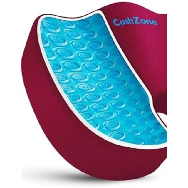 CushZone Gel Seat Cushion — Red